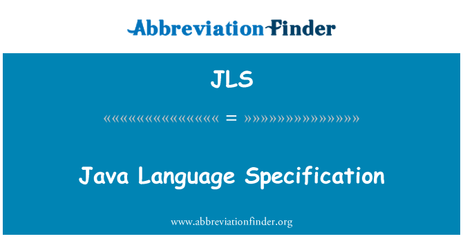 JLS: Especificació del llenguatge Java