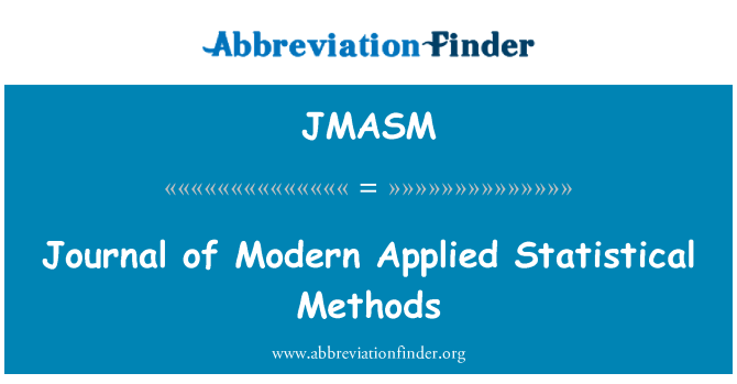 JMASM: Дневник на модерното прилагат статистически методи
