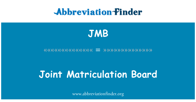 JMB: Joint Matriculation Board