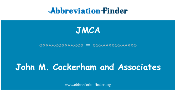 JMCA: Джон м. Cockerham і партнерів