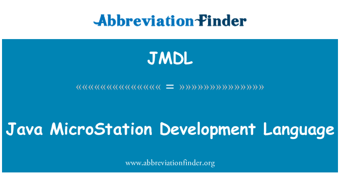 JMDL: Java MicroStation devlòpman lang
