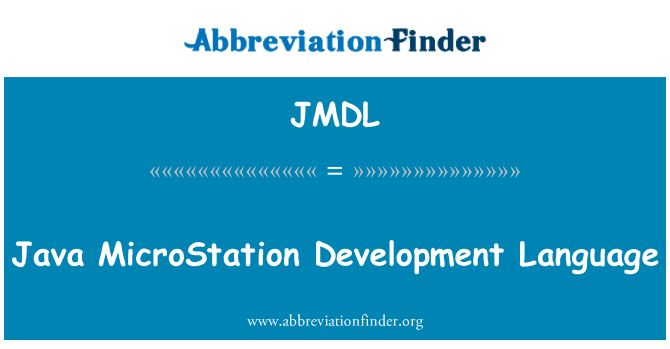JMDL: Java MicroStation plėtros kalba