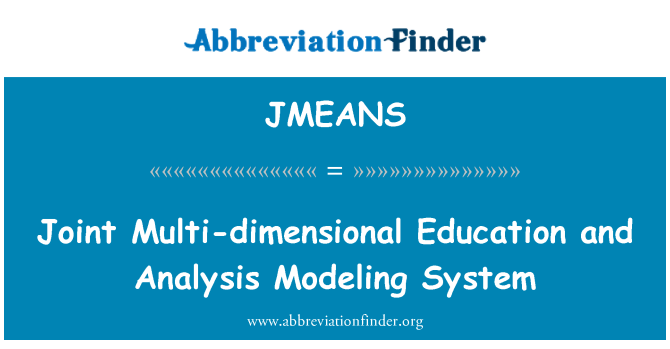 JMEANS: A közös többdimenziós oktatási és elemző rendszer modellezése