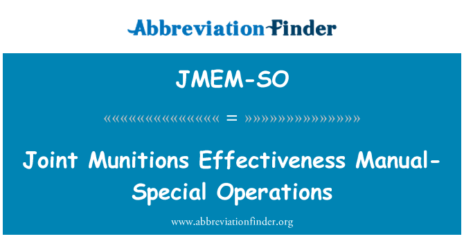 JMEM-SO: Articulació municions eficàcia Manual-Special operacions