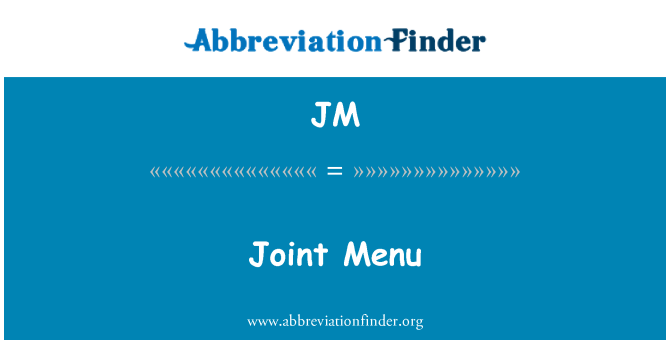 JM: Joint Menu