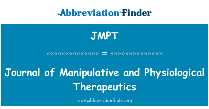 JMPT: Diário de manipuladora e Physiological Therapeutics