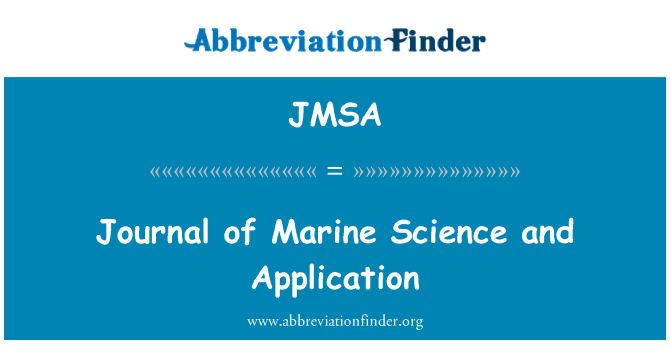 JMSA: 海洋科学与应用杂志