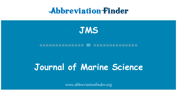 JMS: สมุดรายวันของวิทยาศาสตร์ทางทะเล