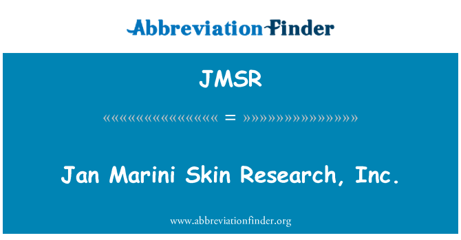 JMSR: Johannes Marini po rechèch ki fèt, Inc.