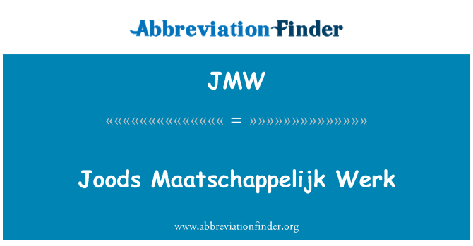 JMW: Joods Maatschappelijk Werk