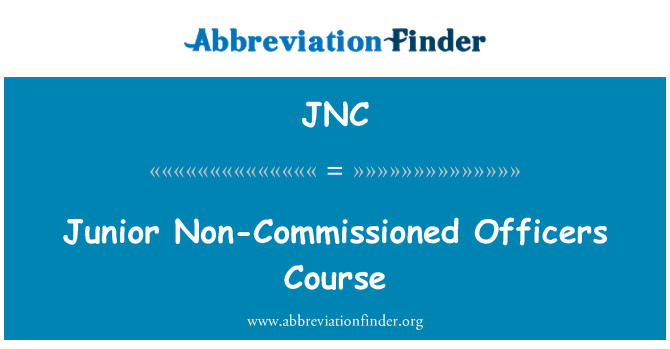 JNC: Juunioride allohvitseride kursuse