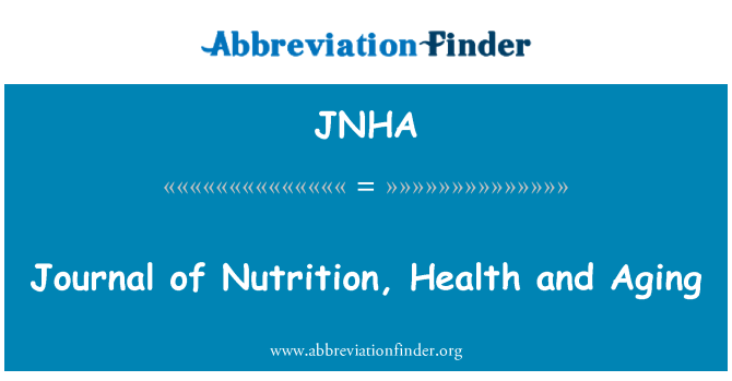 JNHA: Revista de nutrição, saúde e envelhecimento