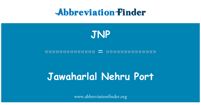 JNP: Port Nehru-Jawaharlal