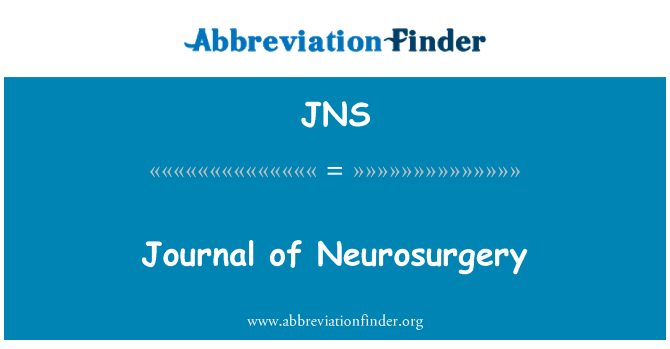 JNS: Dziennik Neurochirurgii