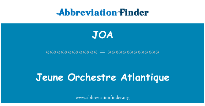 JOA: Jeune 管弦樂團大西洋