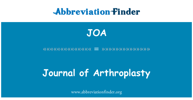 JOA: Listu artroplastika