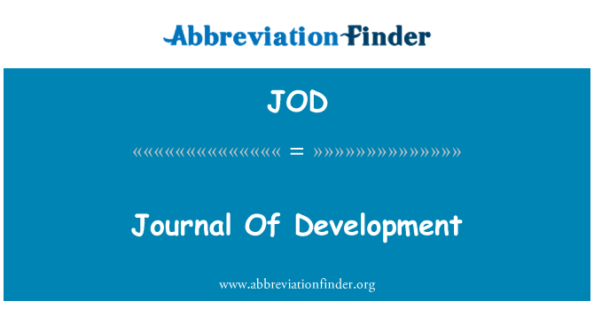 JOD: Diario di sviluppo