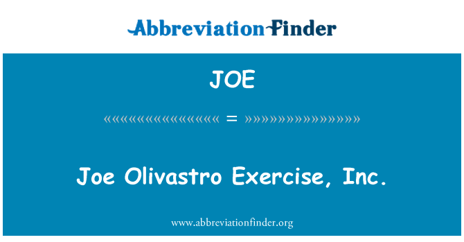 JOE: جو Olivastro ورزش، Inc.