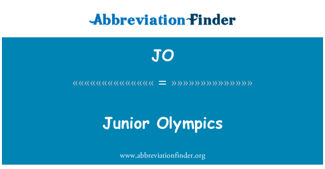 JO: Junior olympijské hry