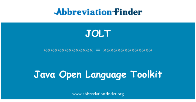 JOLT: Java отворен език инструментариум