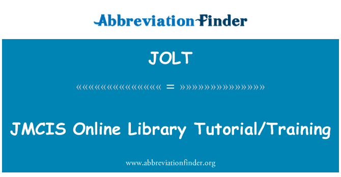 JOLT: JMCIS Online bibliyotèk Didacticiel/antrènman