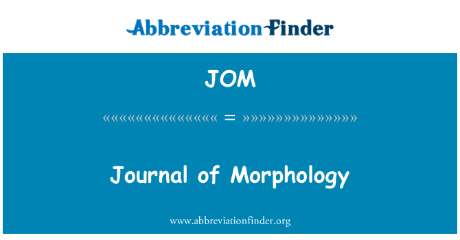 JOM: Journal der Morphologie