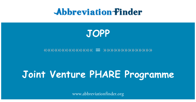 JOPP: Spoločný podnik programu PHARE