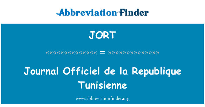 JORT: Journal Officiel de la Republique Tunisienne