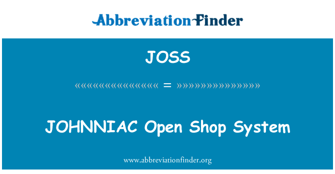 JOSS: JOHNNIAC åben shopsystem