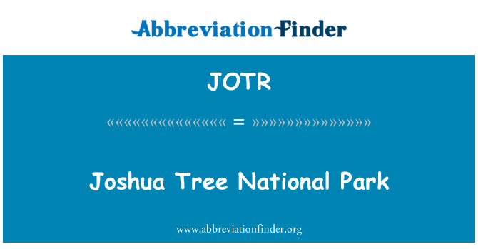 JOTR: Joshua Tree National Park