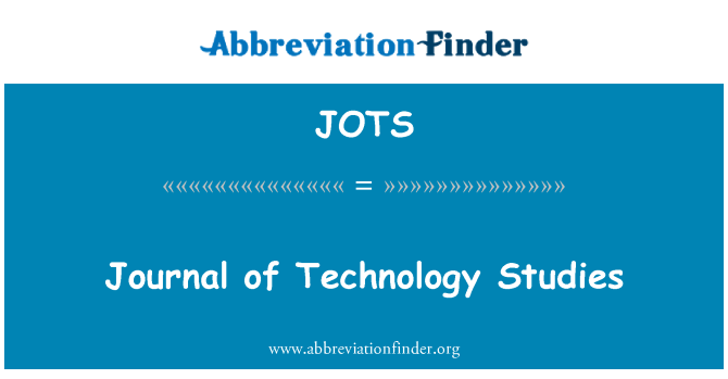 JOTS: Journal of Technology Studies