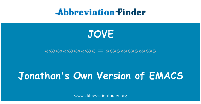 JOVE: Jonathan a pwòp vèsyon de EMACS