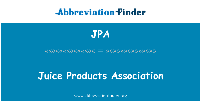JPA: جمعية منتجات عصير