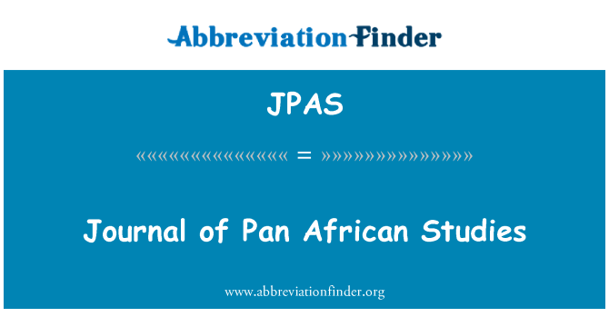 JPAS: 泛非洲研究雜誌