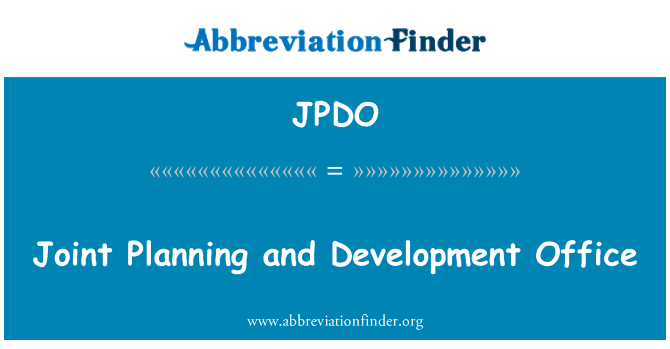 JPDO: Joint Planning and Development Office