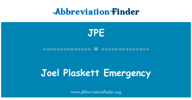 JPE: Joel Plaskett έκτακτης ανάγκης