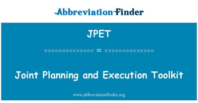 JPET: 聯合規劃和執行工具組