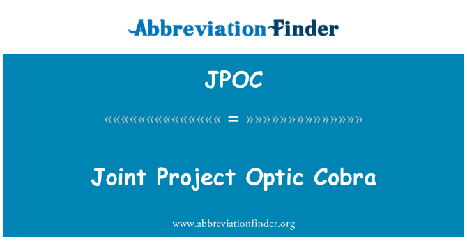 JPOC: Progetto congiunto ottica Cobra