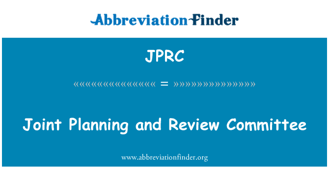 JPRC: Gemeinsame Planung und Review Committee