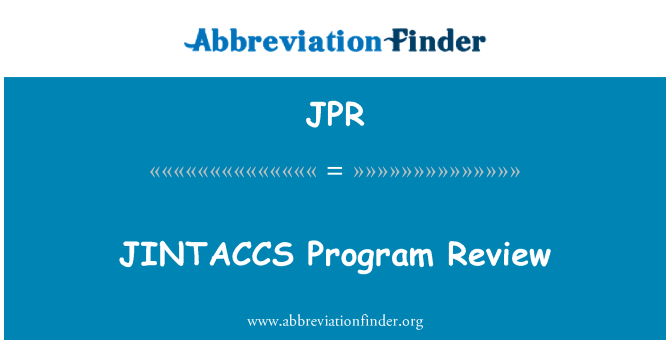 JPR: Revisão do programa JINTACCS