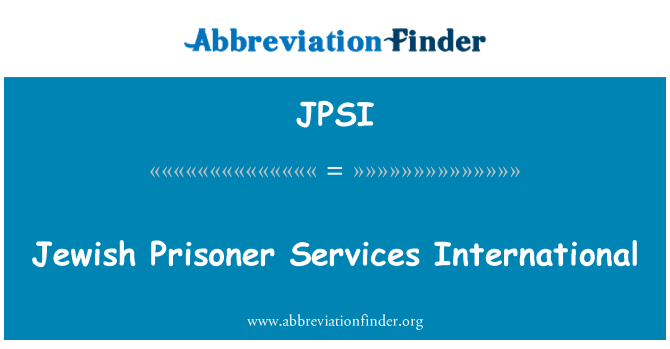 JPSI: Priġunier Jewish servizzi internazzjonali