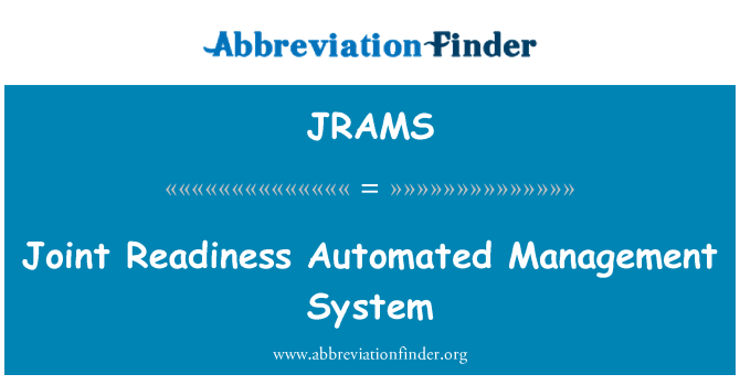 JRAMS: Kesediaan bersama automatik sistem pengurusan