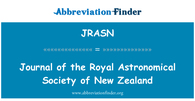 JRASN: Jounal wayal sosyete astronomik nouvèl Zelann