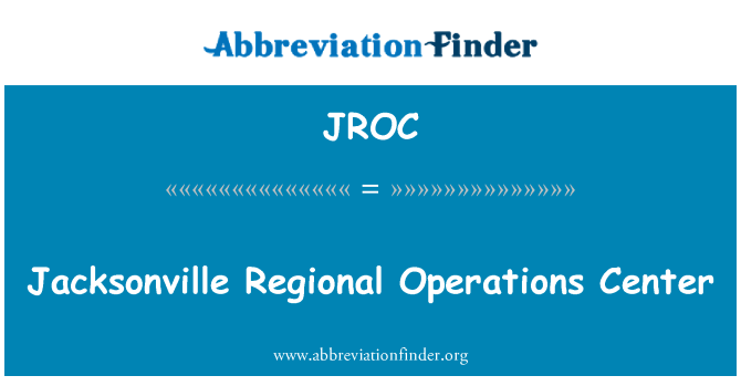 JROC: Jacksonville क्षेत्रीय संचालन केन्द्र