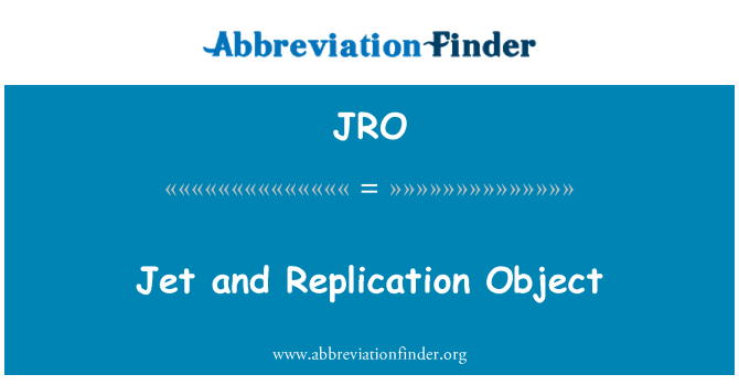 JRO: Jato e objeto de replicação