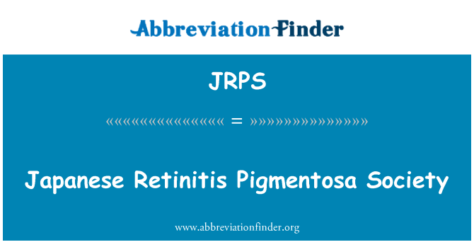 JRPS: Japonijos pigmentinis retinitas visuomenės