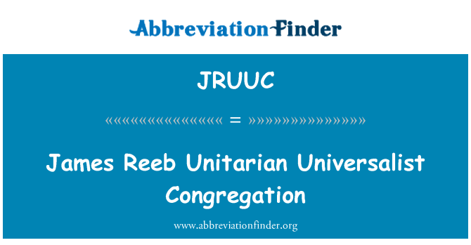 JRUUC: James Reeb Unitarian Universalist congregaţie