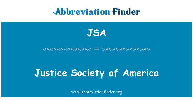 JSA: Društvo pravednika Amerike