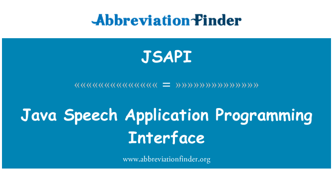 JSAPI: Java 语音应用程序编程接口
