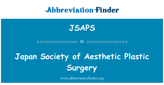 JSAPS: Japan Society of esthetische plastische chirurgie